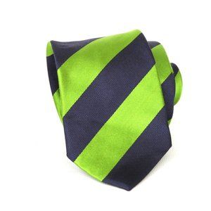 EX eurex Green Navy Blue Stripe Polyester Diagonal Striped Mens Necktie Tie Ties